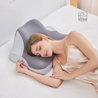 Oreiller ergonomique multifonctionnel 6-en-1 en mousse à mémoire de forme, design confortable et profilé, pour dormir et masser