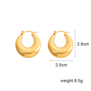 Vente en gros de boucles <span class=keywords><strong>d</strong></span>'oreilles en acier inoxydable, ensemble de boucles <span class=keywords><strong>d</strong></span>'oreilles pour femmes, luxe léger, vintage, haut de gamme, tendance, minimalistes - Product Image 5