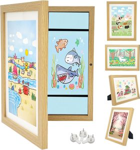 Cadres pour œuvres d'art d'enfants à ouverture frontale, cadres pour œuvres d'art d'enfants interchangeables, cadre <span class=keywords><strong>de</strong></span> rangement pour enfants pour mur, pour dessins, artisanat - Product Image 1