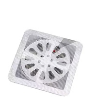 Couvre-drain de douche auto-adhésif carré anti-insectes, filtre à cheveux en fibre, filtre et piège