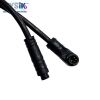 Sudut M8 Snap in kabel 2 3 4 5 tiang siku perempuan konektor Cordset tahan air tarik kabel Push perakitan