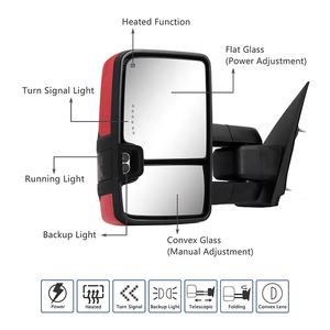 FARWIDE camioneta plegable telescópica pintura remolque lado espejo para Chevrolet Silverado 2014, 2015, 2016, 2017, 2018 GMC <span class=keywords><strong>Sierra</strong></span> - Product Image 2