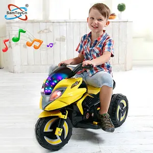 Mini motocicleta eléctrica para niños, funciona con batería, música
