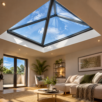 Lucarne de toit résistante aux ouragans, au vent, à la grêle et à la pluie, en verre trempé double vitrage pour villa et maison côtière