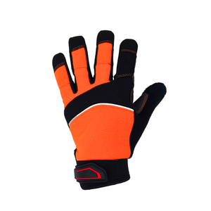 Guantes DE SEGURIDAD antideslizantes para todos los dedos, color naranja, personalizados, venta al por mayor, uso General para Protección Laboral mecánica, unisex - Product Image 2