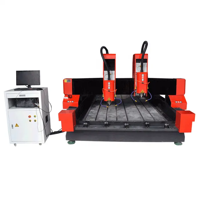 1530 CNC taş oyma makinesi iki kafa CNC Router mermer granit kesme makinesi