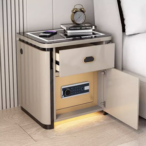 Nuevo modelo 2026 <span class=keywords><strong>de</strong></span> caja fuerte inteligente <span class=keywords><strong>de</strong></span> alta gama con contraseña oculta para mesita <span class=keywords><strong>de</strong></span> <span class=keywords><strong>noche</strong></span>, ideal para dormitorios, con gabinete <span class=keywords><strong>de</strong></span> cabecera <span class=keywords><strong>y</strong></span> caja fuerte integrada. - Product Image 2