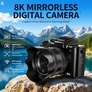DLC DC226 8K Anti Shake Digital Camera with Dual Front Rear Lens Support WIFI for <strong>Professional</strong> Outdoor Travel <strong>Photograph</strong> - Product Image 2
