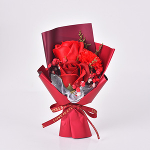 Bouquet di Fiori Artificiali di Garofani Fatti a Mano con Confezione Regalo, Decorazione per la Festa della Mamma e Compleanno di <span class=keywords><strong>Moglie</strong></span>, Regalo per la Festa della Mamma - Product Image 6