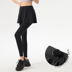 Toptan kadın kalça kapsayan tenis etek tek parça bale etek pilili egzersiz Yoga etek - Product Image 4