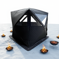Tente de sauna vapeur portable Warmfire, une chambre, tissu Oxford, imperméable >3000 mm, pour 6 personnes, cube pop-up, ouverture rapide automatique