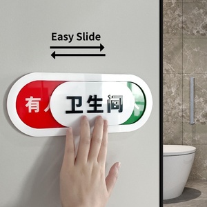 Directo de fábrica al por mayor corte láser personalizado/acrílico UV impreso baño signos impermeable Flip/Deslizamiento Hotel Comodidades - Product Image 1