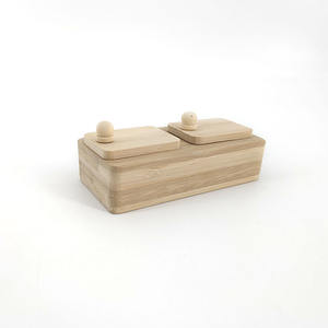 Mangiatoia per criceto in legno scatola per l'alimentazione domestica Dispenser Snack creativo criceto dorato divertente giocattolo interattivo - Product Image 3