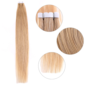ผมต่อแบบเทปมินิ 100% เส้นผมแท้จากจีน เกรด Remy  จัดเรียงเกล็ดผม  แบบ Double Drawn ไม่หลุดร่วง สีอ่อนธรรมชาติ ผมตรง - Product Image 3