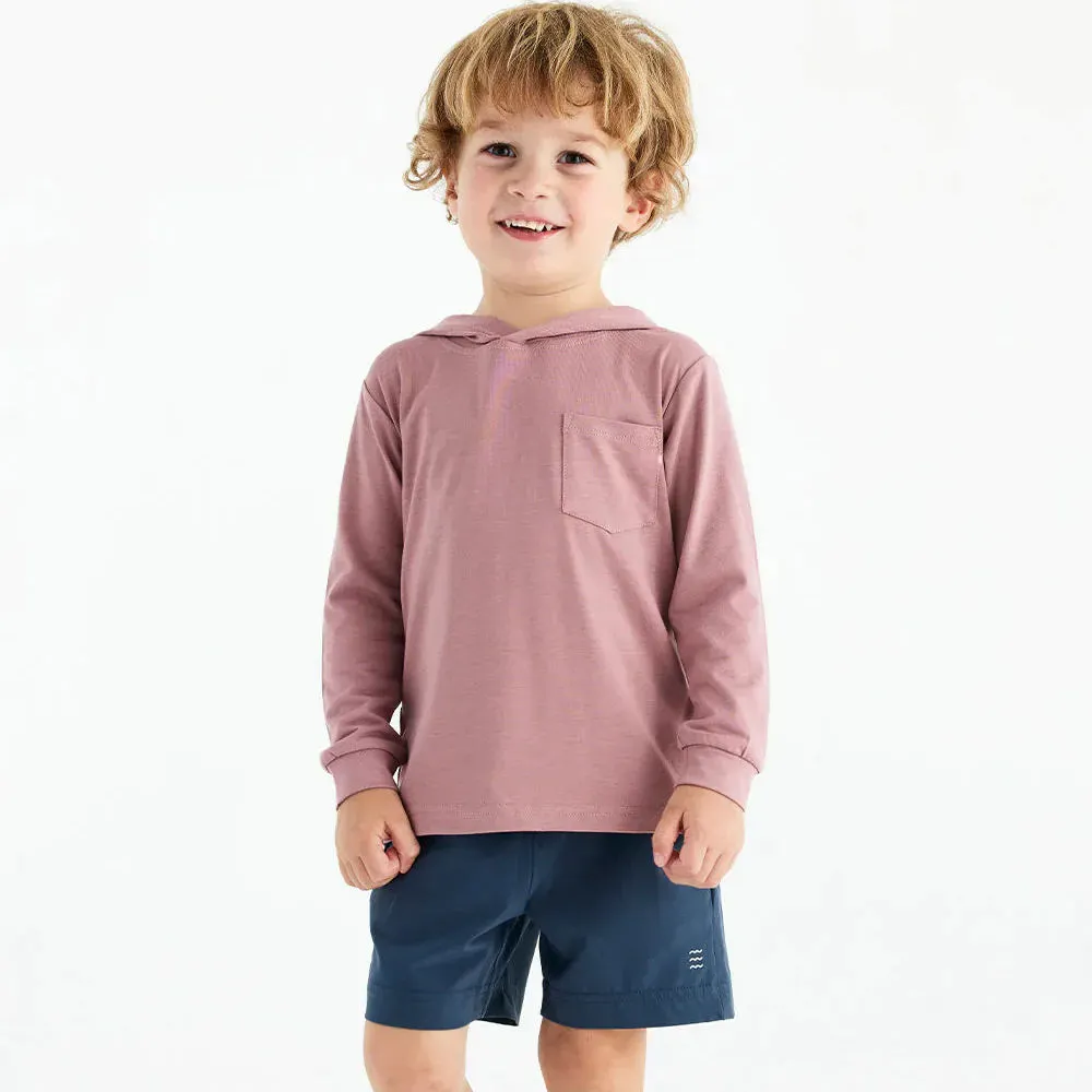 Logo personnalisé enfants garçons fille plaine blanc léger 4-Way Stretch UPF 50 + pêche en plein air bambou ombre à capuche