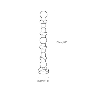 Lampadaire pagode sculpturale de luxe luminaire debout <span class=keywords><strong>colonne</strong></span> d'<span class=keywords><strong>albâtre</strong></span> empilée pour décor intérieur d'hôtel de salon moderne - Product Image 3