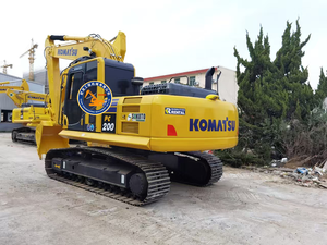 Excavadora Hidráulica de Orugas Mediana Komatsu PC200 de 20 Toneladas Original de Japón, Maquinaria de Construcción con Motor Principal en Existencia - Product Image 3