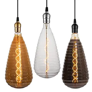 Big Vase Sonderform Riesen birne Spiral filament Edison Vintage Glühbirne LED Energie spar lampe Dekorative übergroße Glühbirnen