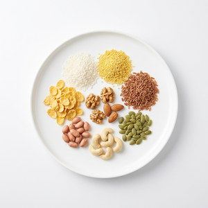 Porridge Premium Crujiente de Cinco Granos con <span class=keywords><strong>Almendras</strong></span> y Nueces <span class=keywords><strong>Tostadas</strong></span>, Mezcla Energética para el Desayuno que Estimula el Cerebro, OEM YOUJI - Product Image 1