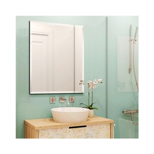 Miroir mural décoratif de salle de bain sans cadre, design hôtelier moderne et luxueux, ovale ou rond, par les fabricants de miroirs - Product Image 1