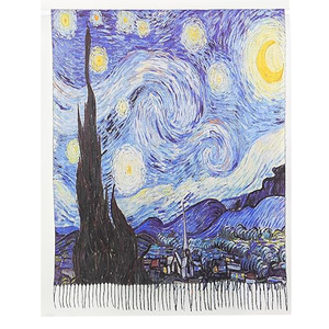 Echarpe douce en cachemire Elégante Grande écharpe chaude d'hiver Châle Wrap Cadeaux Monet <span class=keywords><strong>Klimt</strong></span> Van Gogh's Art Imprimé - Product Image 2