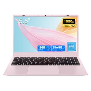 Computadoras portátiles rosas Pantalla HD de 15,6 pulgadas Computadora portátil Quad Core 12th Alder Lake N150 12GB RAM 128GB ROM Notebooks <span class=keywords><strong>Pc</strong></span> - Product Image 1