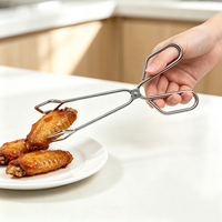 Pince à charbon de bois en acier inoxydable DaS à long manche pour barbecue extérieur et camping
