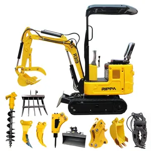 Rippa Best Selling Excavator Mini Cheap Bager Varrified Supplier 1ton 2ton Scavatore For Snow Clearing