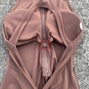 Traje Deportivo KD de Color Sólido de Alta Intensidad para Yoga con Cierre de Cordón, Spandex/Nailon para Mujer - Product Image 3