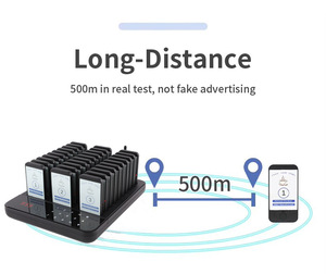 Khách sạn bồi bàn dịch vụ không dây gọi điện thoại của khách phân trang hệ thống khách hàng hàng đợi beeper Coaster máy rung máy nhắn tin cho nhà hàng - Product Image 3