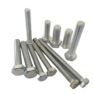 Handan fastener factory DIN 933 and DIN 934 Gr 4.8 m6 *20 bolt hex bolt and nut with zinc/yellow zinc plated