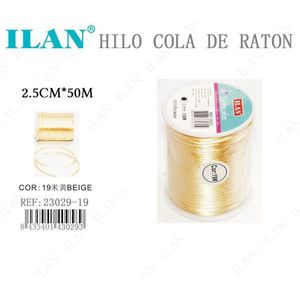 Filo da Cucito ILAN a Coda di Topo 2,5 Cm 50 M Beige - Product Image 1