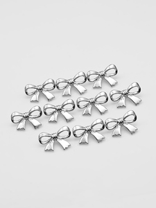Hot Bán Kẽm Hợp Kim Đơn Giản Bow Kim Loại Nút Biểu Tượng Tùy Chỉnh Trang Trí Nút Cho Phụ Kiện May Mặc - Product Image 4
