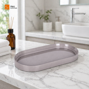 <span class=keywords><strong>Plateau</strong></span> de service et organiseur de table de chevet BSCI, durable et écologique, élégant, en polyrésine, <span class=keywords><strong>pour</strong></span> articles de toilette et maquillage, Beige, Gris, Blanc, Noir - Product Image 1