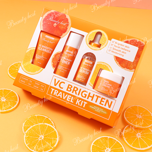 4 Stuks Vc Reizen Geschenk Sets Vc Verhelderende Reiniger Toner <span class=keywords><strong>Serum</strong></span> Crème Vitamine C Voedende Anti-Aging Vrouwen Huidverzorgingsset - Product Image 1