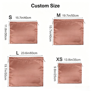 Pochette de protection en satin personnalisée avec logo, sac de rangement de luxe en satin pour sac à main, faible MOQ, vente en gros, sacs anti-poussière - Product Image 2