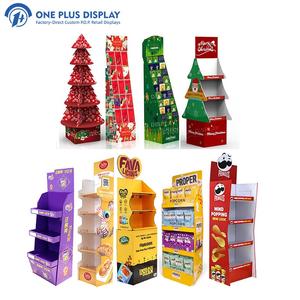 Exhibidores de Piso de Cartón Fáciles de Ensamblar, Exhibidores de Papel Corrugado Reciclable para Promoción en Tiendas Minoristas - Product Image 1