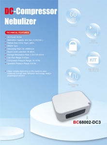 Nebulizer DC dengan layar, kompresor listrik bahan plastik untuk penggunaan medis & Rumah dengan digit - Product Image 5