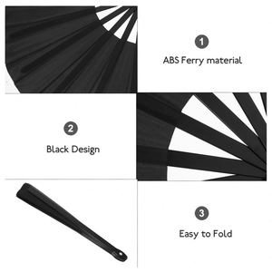 Abanico Plegable de Plástico Personalizado para Publicidad Empresarial, Abanico Portátil para Danza Kung Fu, Abanicos Plegables Grandes de 13 Pulgadas con Bolsa - Product Image 2