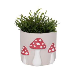 Pot de fleurs en forme de champignon, jardinière cylindrique en ciment, décoration intérieure et extérieure - Product Image 2