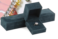 Boîte d'emballage de bijoux de luxe rectangulaire/carrée verte personnalisée Xinxing, insert en velours de haute qualité pour bagues, boucles d'oreilles, colliers
