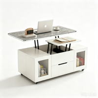 Table relevable multifonctionnelle 2-en-1 pour café et repas, table mobile pliable pour petit salon, usage domestique, personnalisable OEM ODM