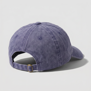 หมวกเบสบอลปักโลโก้ 6 แผง แบบ OEM สั่งทำพิเศษ ผ้าฝ้ายฟอกทรงไม่แข็งแบบ Dad Hat - Product Image 4
