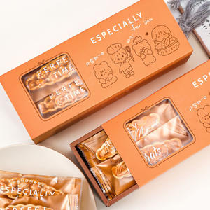 2024 boîte alimentaire transparente peu coûteuse avec fenêtre en PVC carton Orange Transparent Biscuit Dessert boîtes de chocolat pour l'emballage - Product Image 4