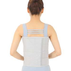 Rib Fixation Belt Full Elastic Support Back Compression Women Light Gray Polyester Flexible Brace - Product Image 1