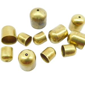 Clochettes suspendues en cuivre faites main DIY avec tête de moine et trou central, têtes et capuchons de pompons, tubes ronds à trou supérieur, vente en gros, personnalisable en usine - Product Image 2