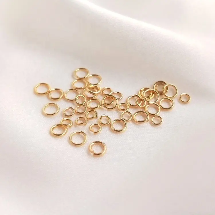 DIY Jewelry Accessories Round Split Ring Connector Copper 14K Gold Open Jump Rings For Jewelry Making