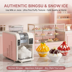 เครื่องทำน้ำแข็งเกล็ดหิมะเชิงพาณิชย์แบบตั้งโต๊ะ เครื่องทำเครื่องดื่มแช่แข็ง ใช้ได้กับของเหลวทุกชนิด คอมเพรสเซอร์สำหรับร้านกาแฟ ร้านอาหาร บาร์ ร้านชานมไข่มุก โรงแรม - Product Image 2