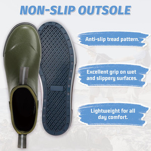 Bottes <span class=keywords><strong>de</strong></span> pont vert foncé pour hommes, bottes <span class=keywords><strong>de</strong></span> pêche en néoprène et caoutchouc, bottes <span class=keywords><strong>de</strong></span> <span class=keywords><strong>pluie</strong></span> et <span class=keywords><strong>de</strong></span> boue à la cheville, bottes <span class=keywords><strong>de</strong></span> mode pour femmes pour la navigation maritime - Product Image 3