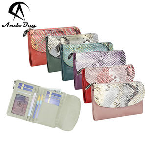 AndoBag Trendy Multiple Slot <b>Card</b> Holder <b>Wallet</b> for <b>Women</b> Genuine Leather Trifold Simple Bags Multifunctional Coin Purse 1599 - Product Image 1